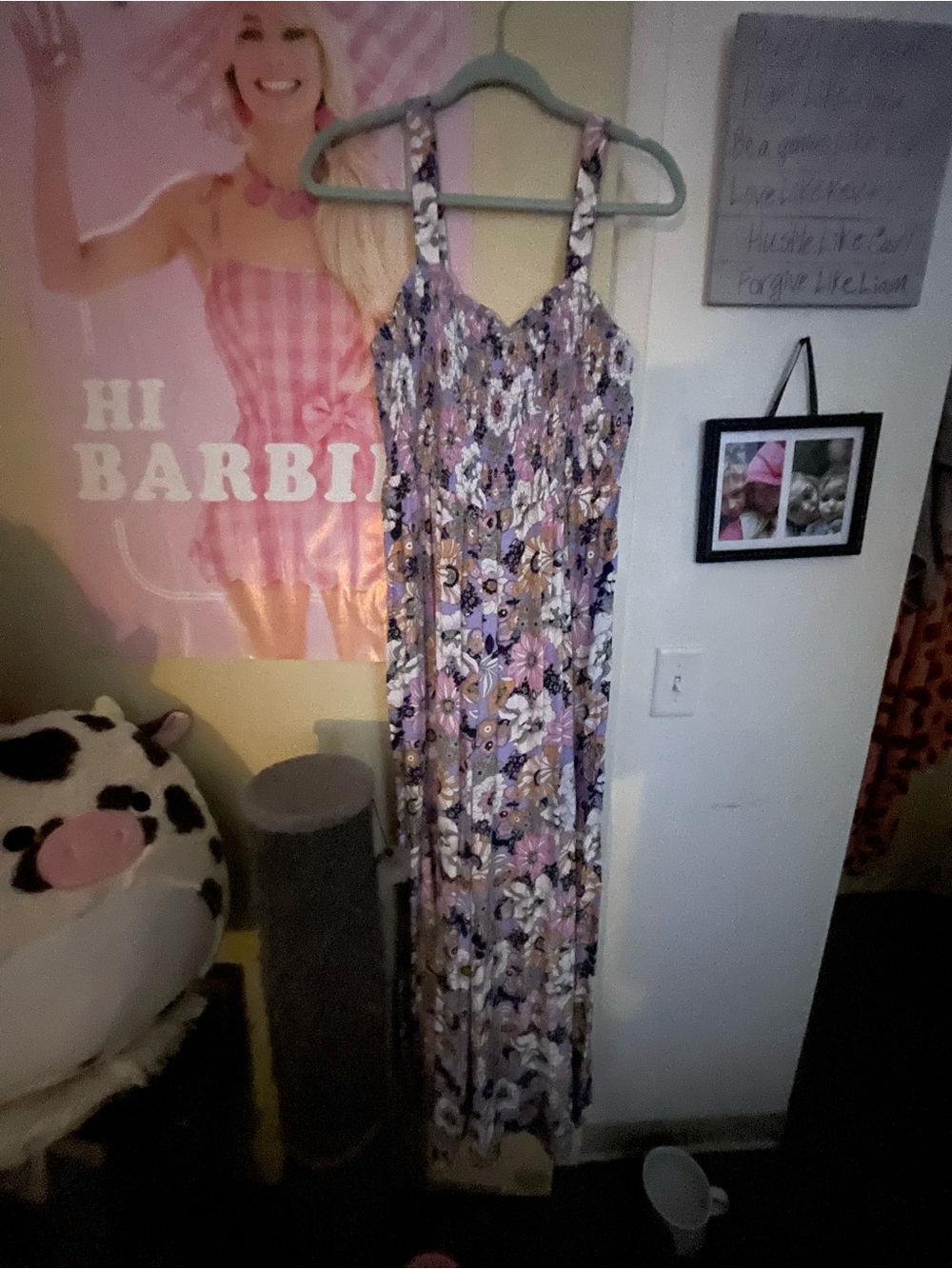 Floral Maxi Slip Dress — Lavender Floral